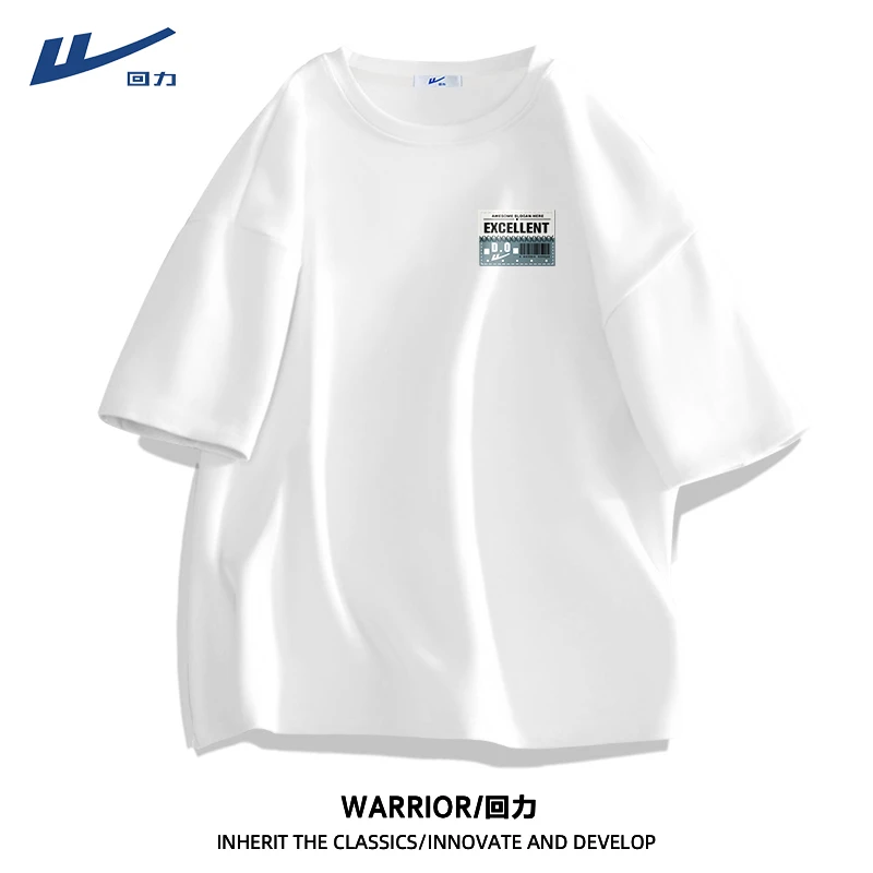 回力短袖t恤男夏季ins港风潮牌休闲男装20234年新款宽松大码男士W