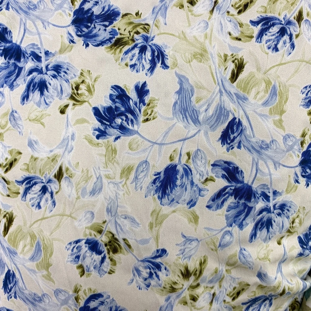 贡缎.蓝花.春夏连衣裙旗袍面料