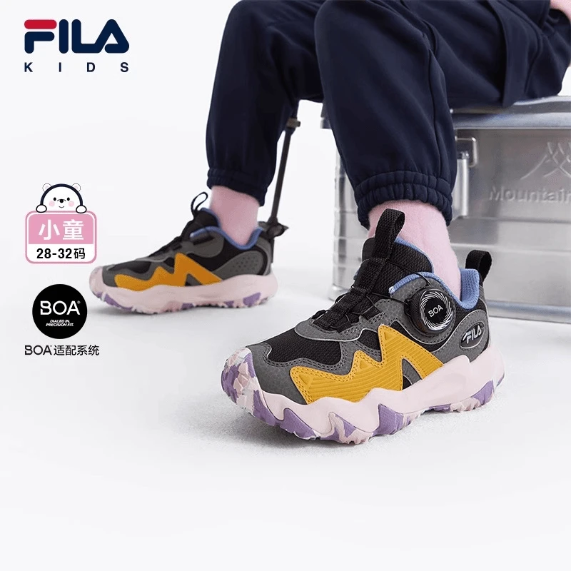 FILA斐乐童鞋儿童户外鞋新款虎爪鞋4男女童旋钮BOA防滑K14B442501