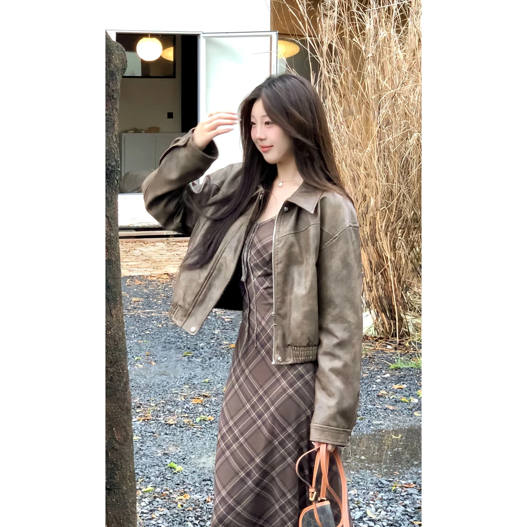 【娜娜】秋季返潮复古气质高级时尚连衣裙-084