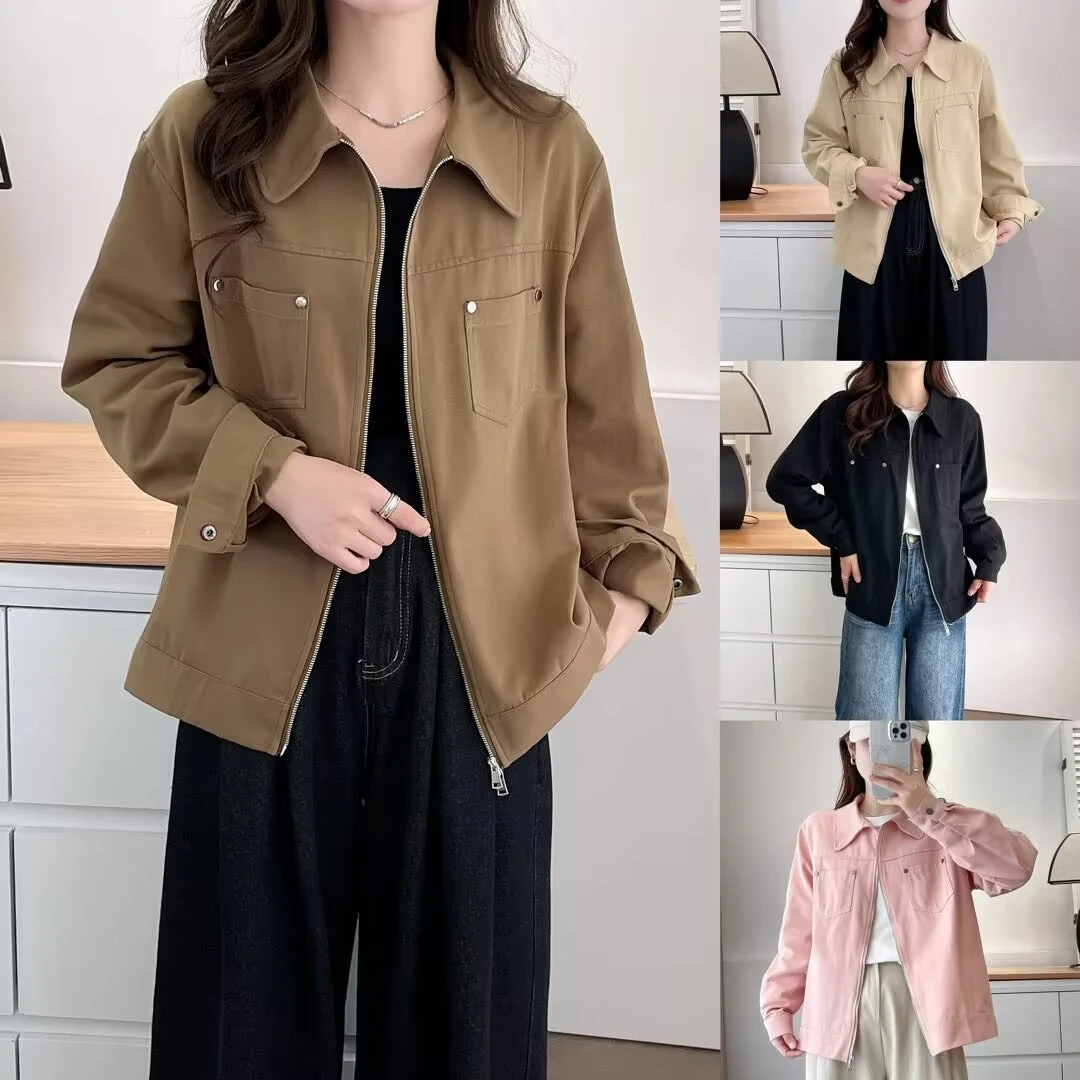 泡芙工装风外套秋季新款外搭开衫显瘦短款夹克上衣