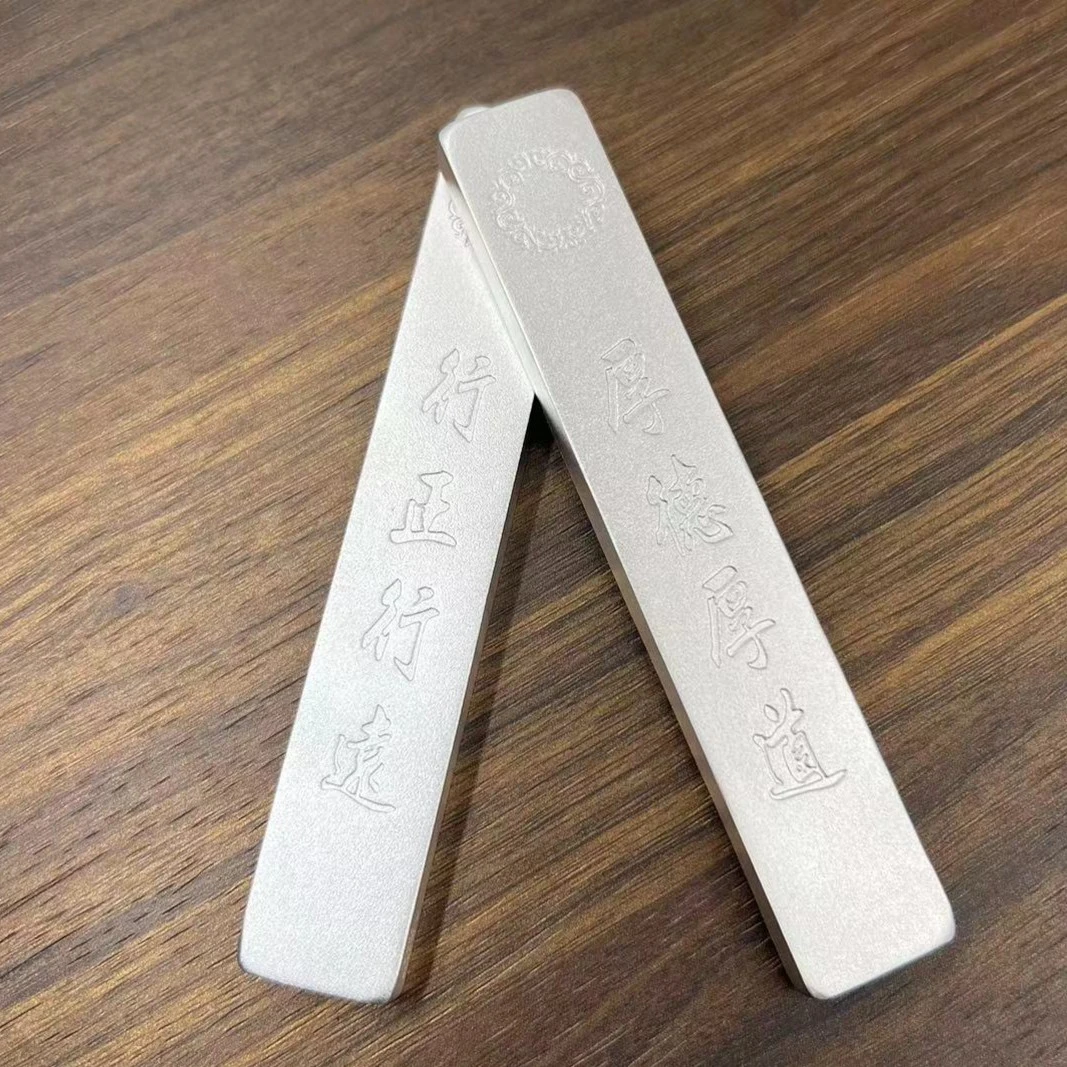 足银银制品 足银9999镇纸银条实心银条投资摆件送礼高品位礼品