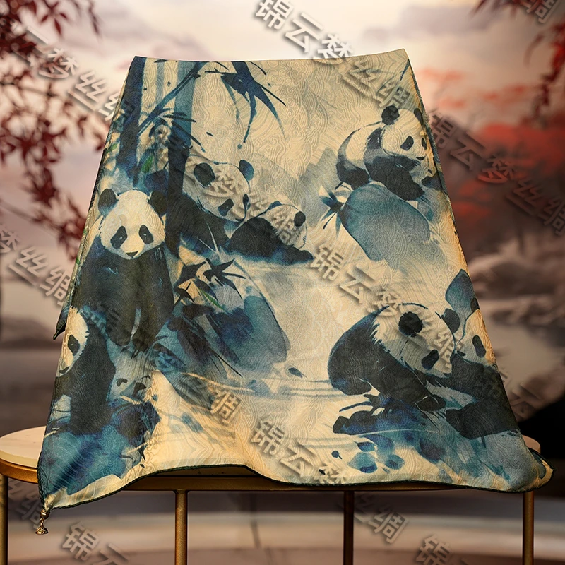 天沐【小福宝】C448 70*70国风气质百搭复古时尚丝巾