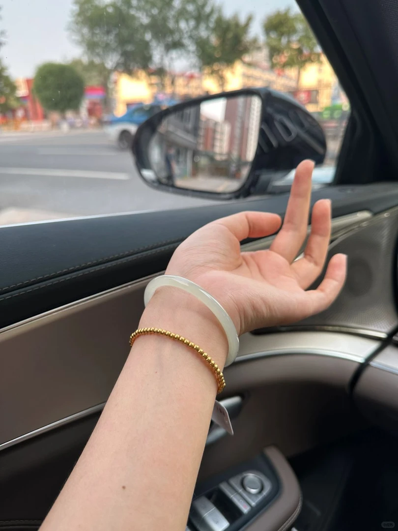 非金属仿水晶手镯 浅晴色蜂蜜水白晴玉手镯细圆条叮当镯女款DD