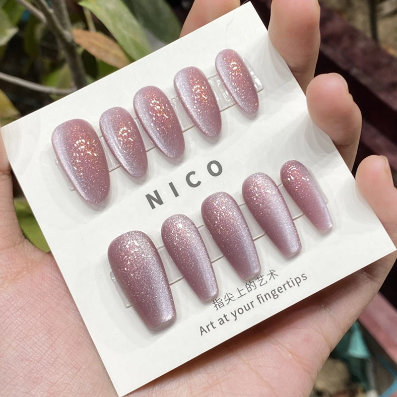 【粉色爆闪】 NICO设计穿戴甲 纯手工穿戴甲 高端穿戴甲