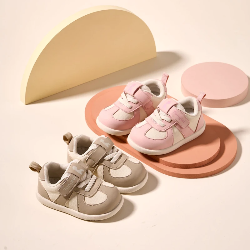 Tongtai/童泰童鞋儿童秋季宝宝软底稳步学步鞋皮面运动鞋T3331-17