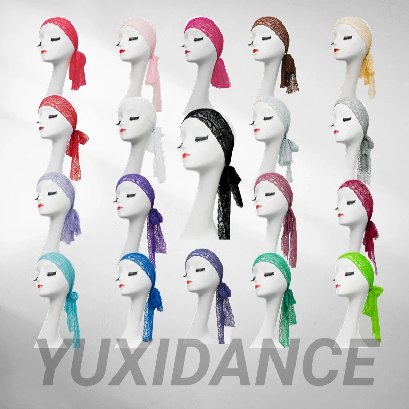 拉丁舞摩登舞舞蹈蕾丝发带发绳舞蹈配饰时尚个性百搭弹力彩色9CM