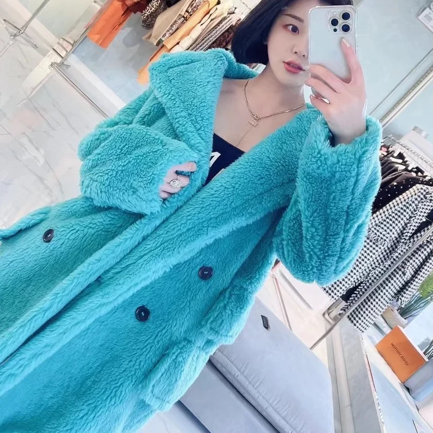 全新未使用 亿颗潮奢 miya Maxmara纯色中长款泰迪翻领外套 CB158