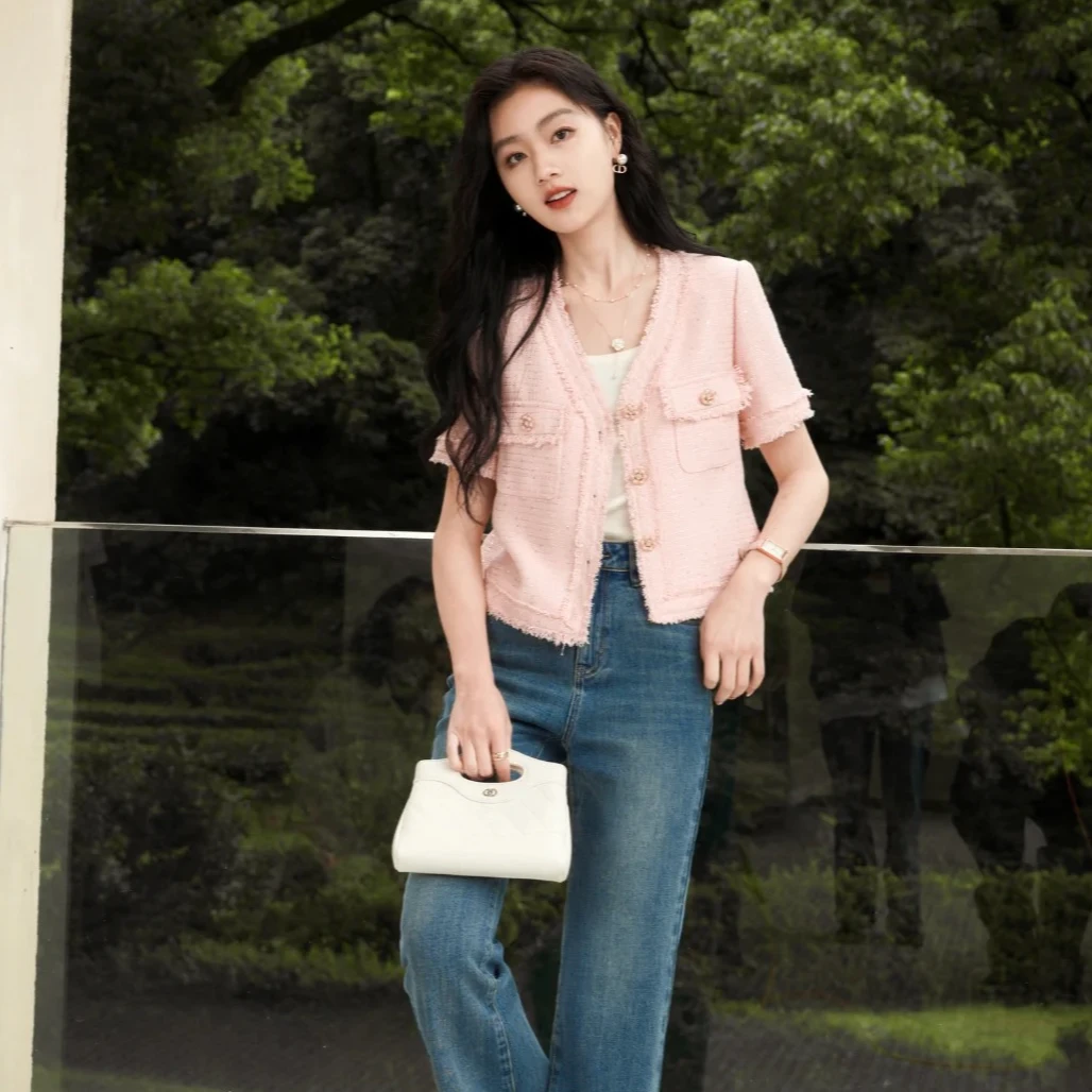 全新未使用 亿颗潮奢 香奈儿 粉色 38码 短袖 小衫 上衣 M249
