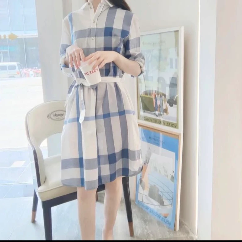 全新未使用 亿颗潮奢 巴宝莉 长袖衬衫连衣裙显瘦显高 A01203