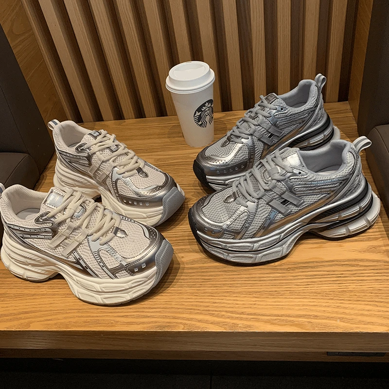 S&J【厚底】XL6891网红时尚百搭透气厚底老爹鞋女