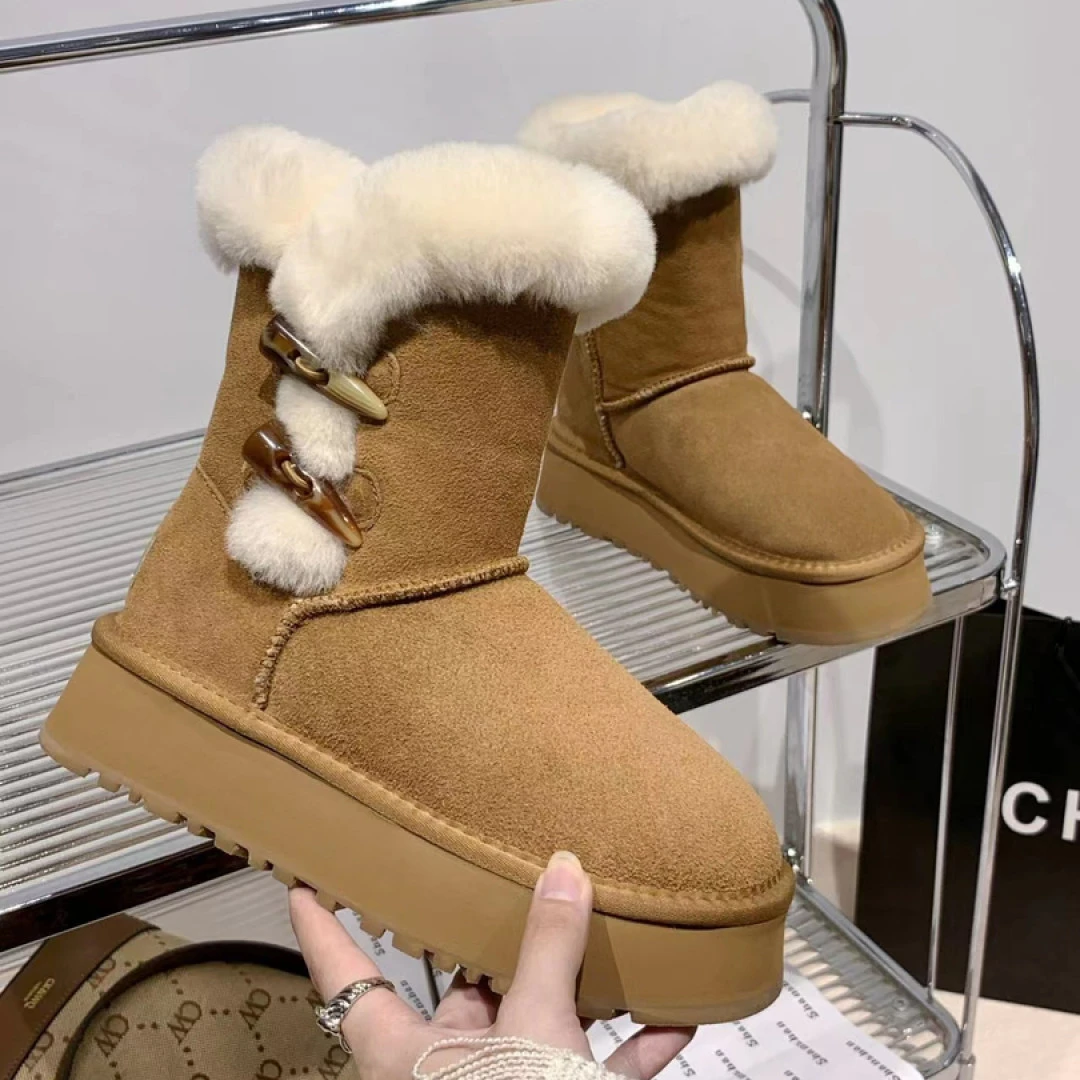 S&J【厚底】LC6808H/LC6809H冬季雪地靴冬季新款棉鞋时尚百搭保暖