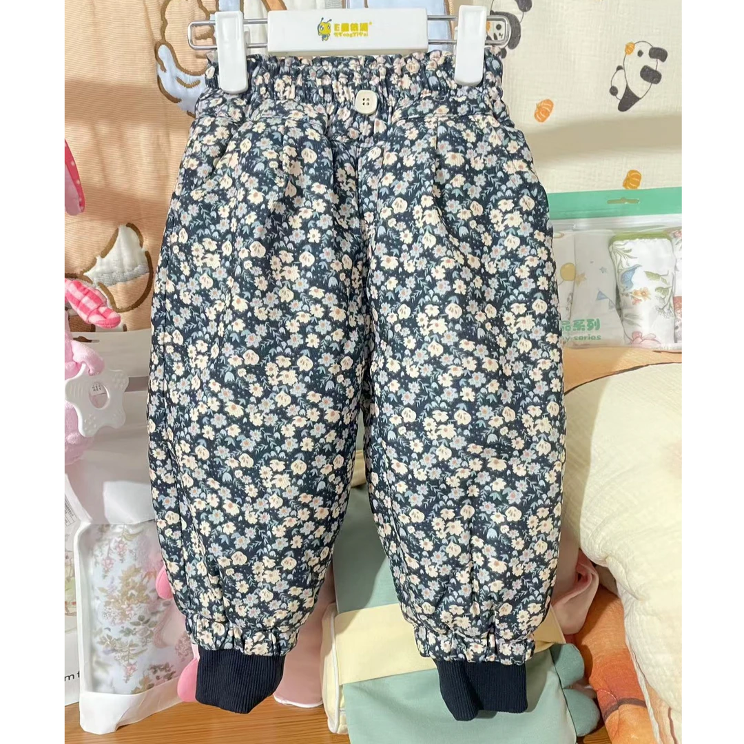 一件过冬收脚棉裤儿童中小童休闲裤休闲裤百搭韩版秋冬季加绒