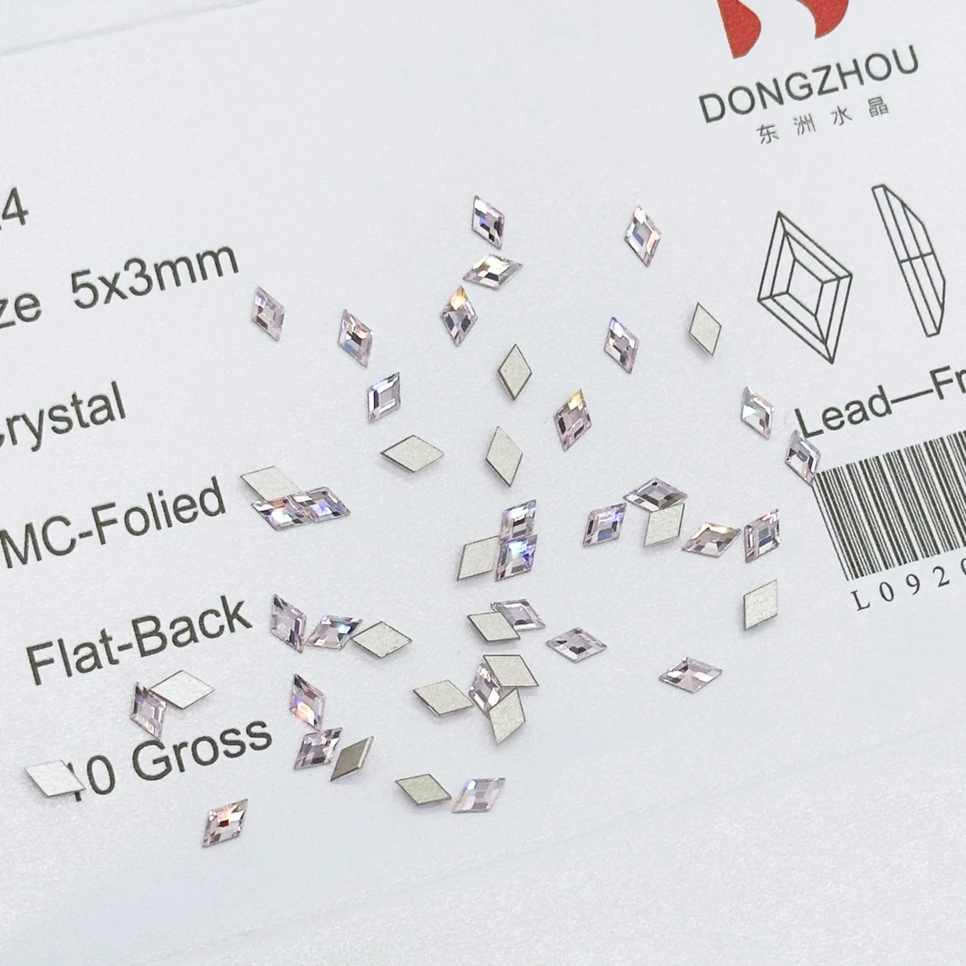 【东洲水晶平底异形合集】彩色高品质菱形花瓣心形超闪迷你平底钻