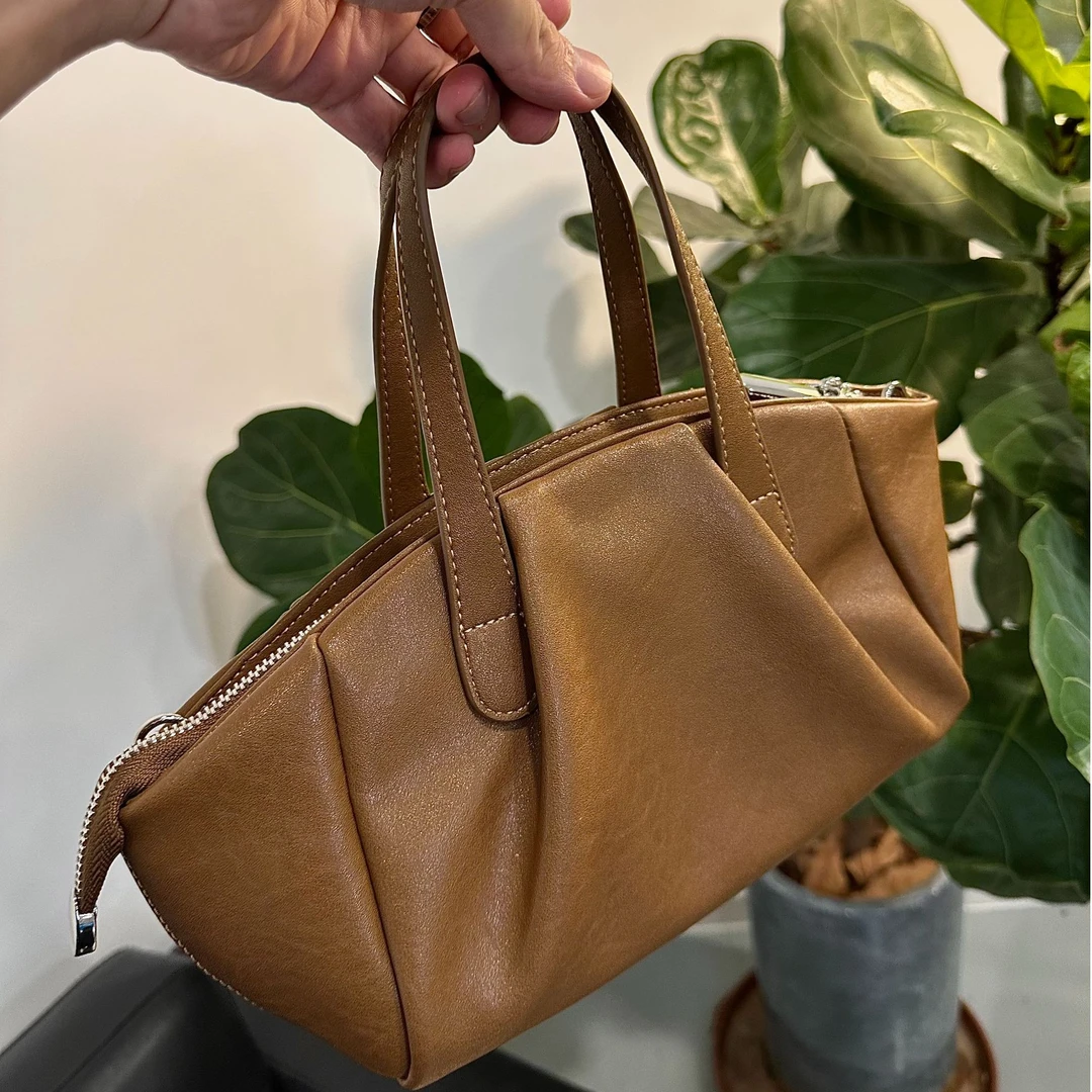 2024秋冬上新时尚百搭手提包L-5018原木色