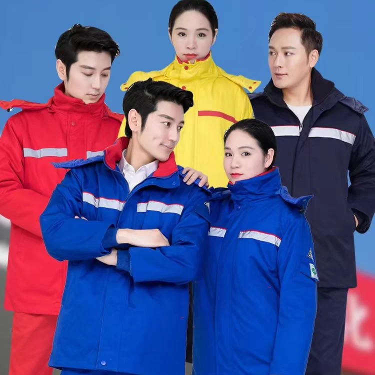 加油站工作服冬季加厚棉衣加气站化工棉服石化石油防静电棉袄