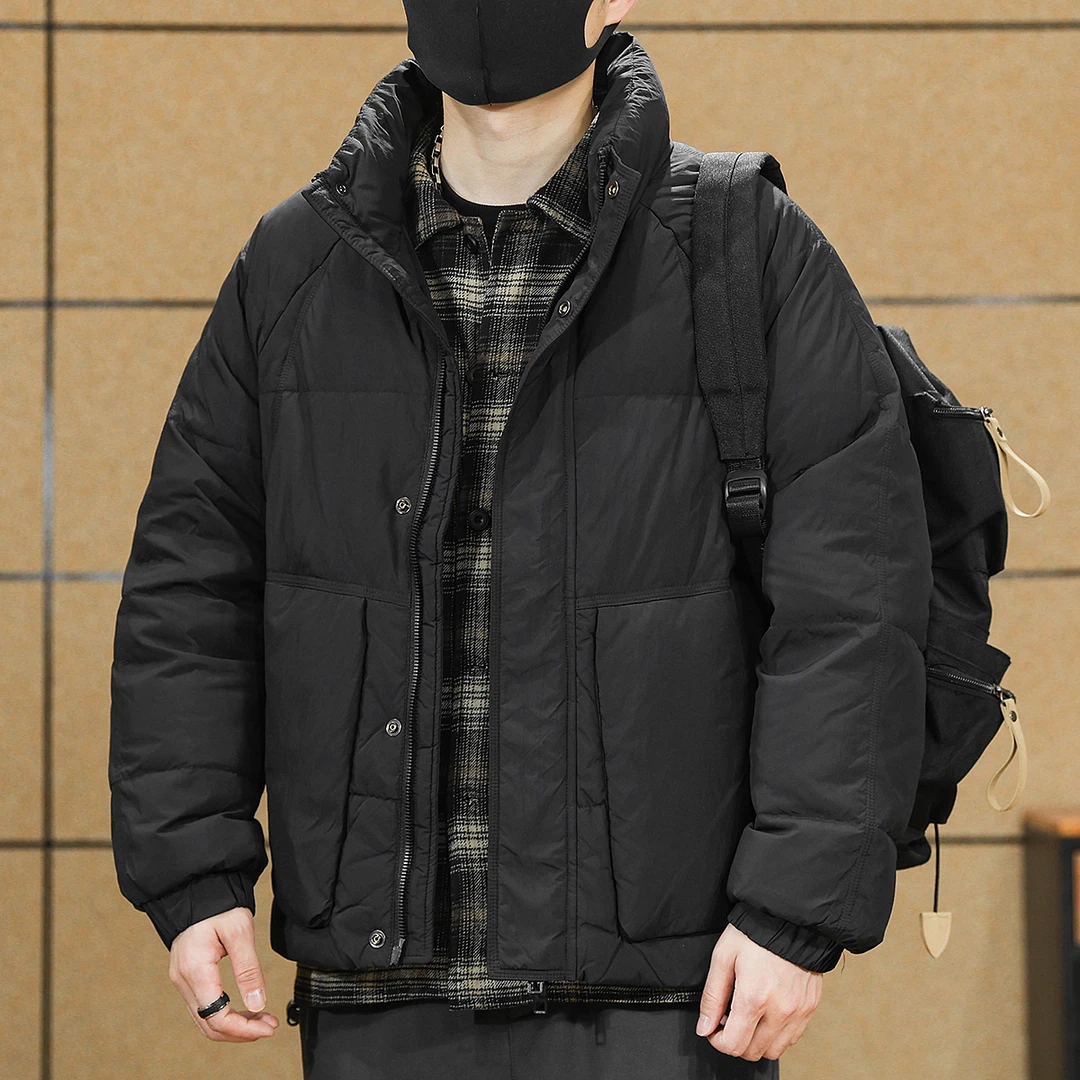 高端新国标90%羽绒服男士外套冬季新款潮牌加厚防寒保暖工装夹克