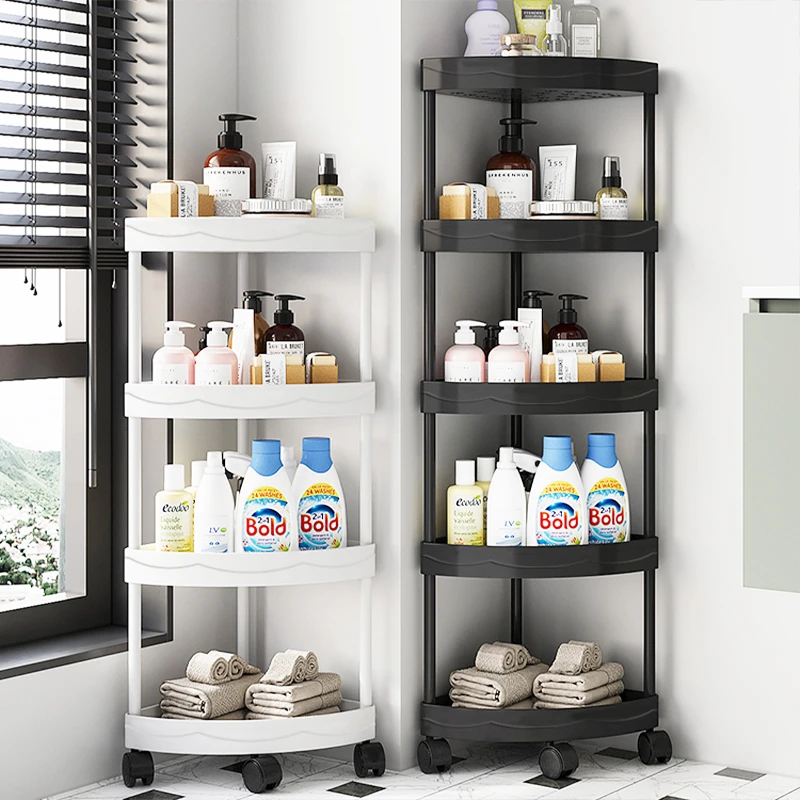 卫生间三角置物架浴室三角架落地式多层防水防锈储物架加粗支撑杆