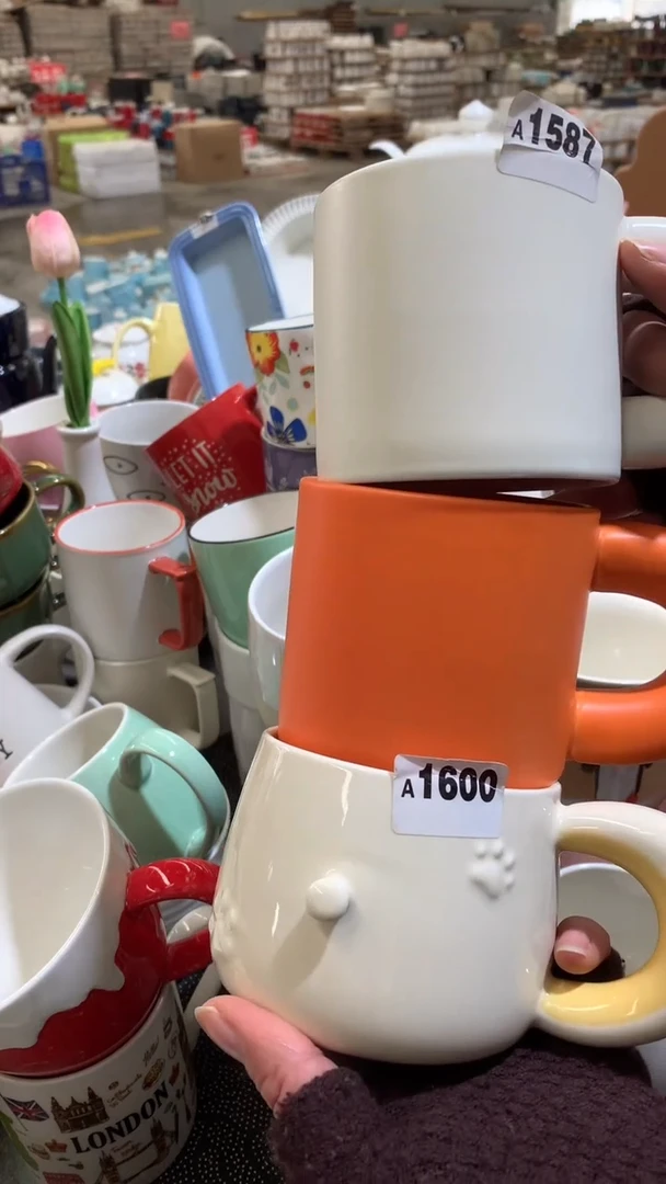 【闪购商品】陶瓷盘3个杯子