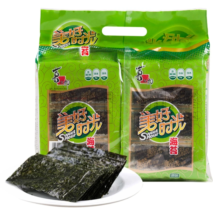 喜之郎美好时光海苔原味4.5g海苔儿童休闲零食即食拌饭海苔海苔片