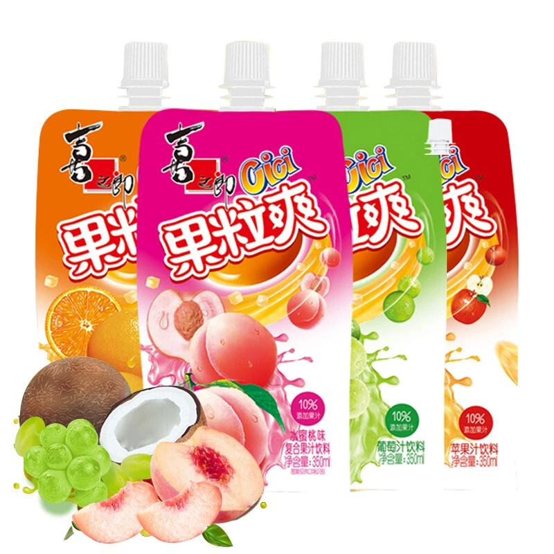 喜之郎cici果汁果粒爽350ml多规格儿童新年含果粒吸吸解馋零食