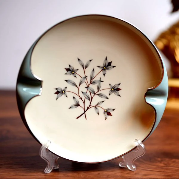 国风烟灰缸陶瓷家用客厅奢华个性雪茄烟缸家用潮流可以做摆件轻奢