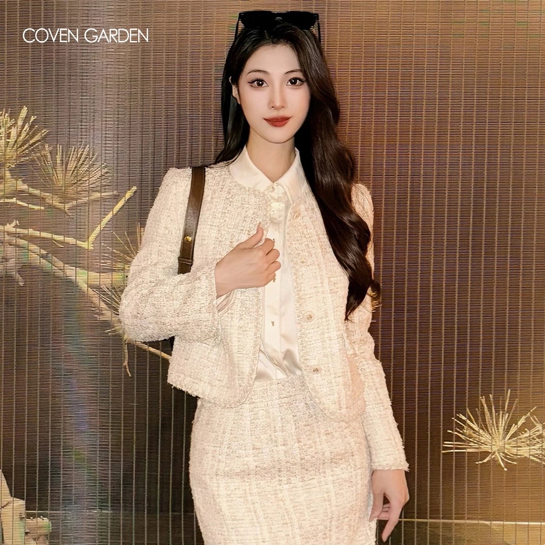 哥文花园 金属丝编织呢子外套 CLA4044040