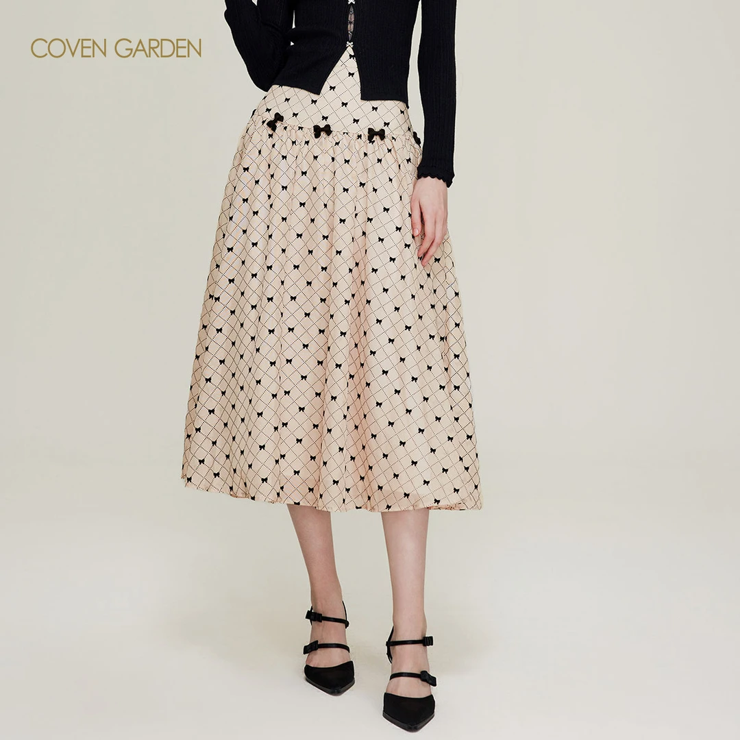 哥文花园 立体蝴蝶结大裙摆半身裙 CTA1075150 COVEN GARDEN