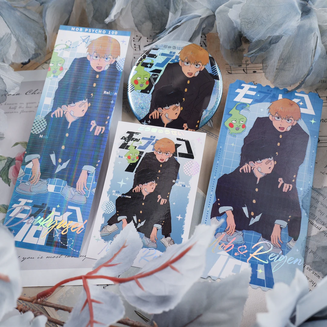 灵能百分百同级生系列 灵幻新隆 影山茂夫 徽章 票根镭射票立牌