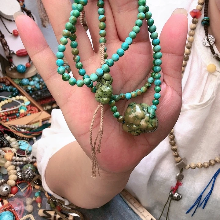 绿松石颈饰未镶嵌又*野