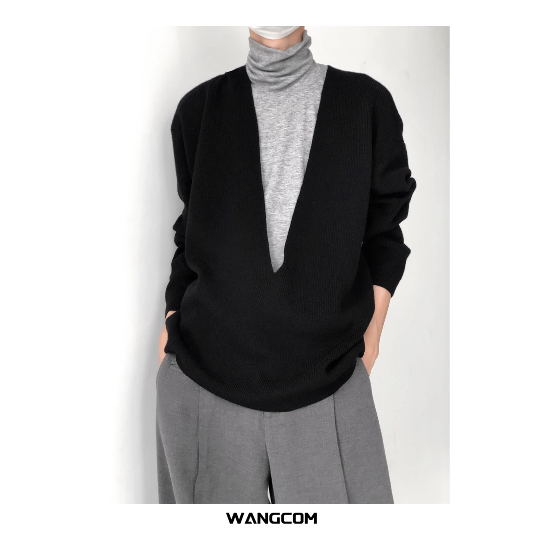 WANGCOM | 极简经典深V秀场毛衣