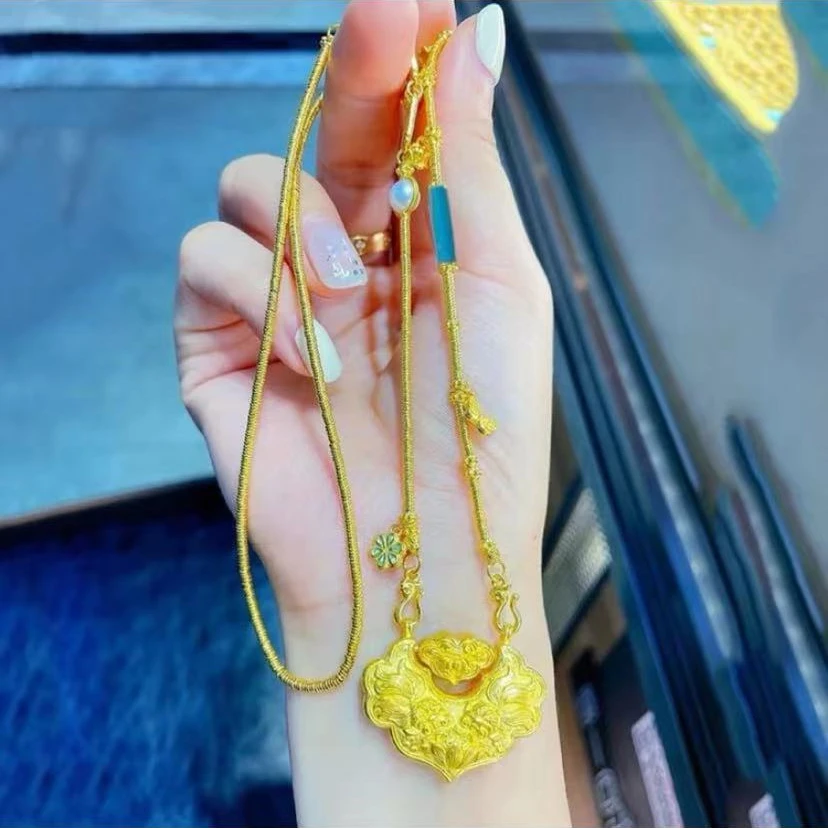 吊坠   时尚双鱼锦鲤锁包项链平安锁-小鱼甄选