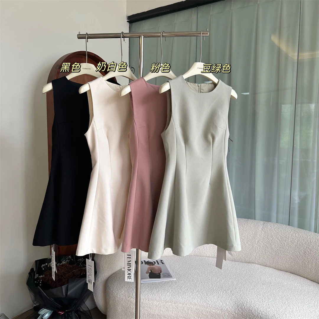 生日裙 夏季薄料西装短裙气质显瘦收腰女装连衣裙