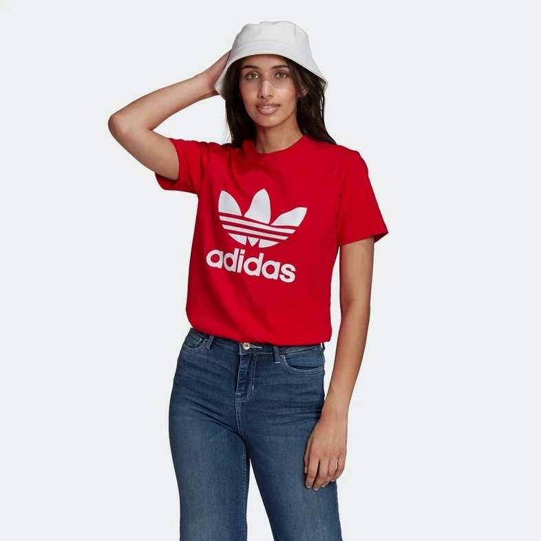 adidas阿迪达斯三叶草女简约舒适运动上衣圆领短袖T恤GN2902