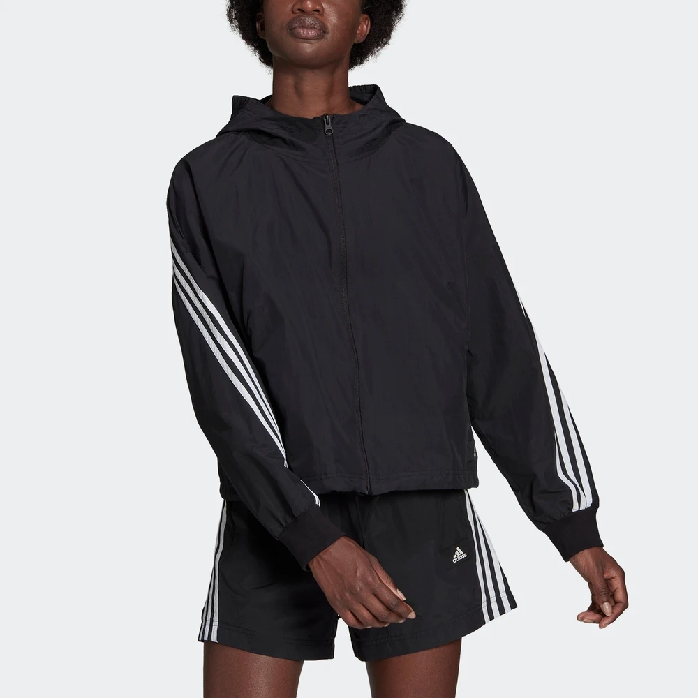 Adidas阿迪达斯 秋季女外套时尚运动服连帽休闲夹克HA8435女款