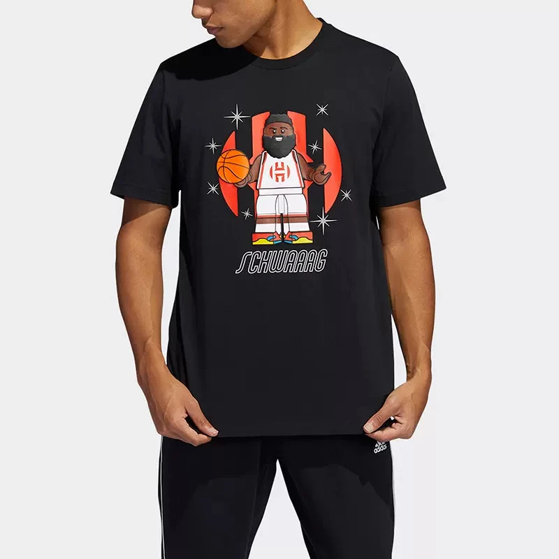 Adidas/阿迪达斯男装夏季运动T恤宽松休闲圆领短袖T恤GU2714男士