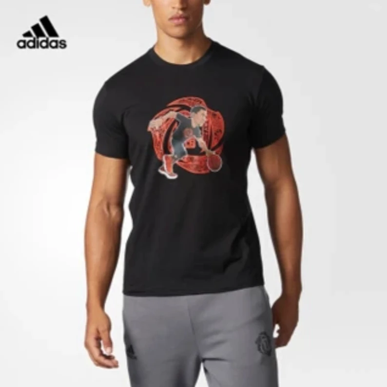 adidas/阿迪达斯 ROSE GFX TEE 男装篮球运动短袖T恤 CD8072