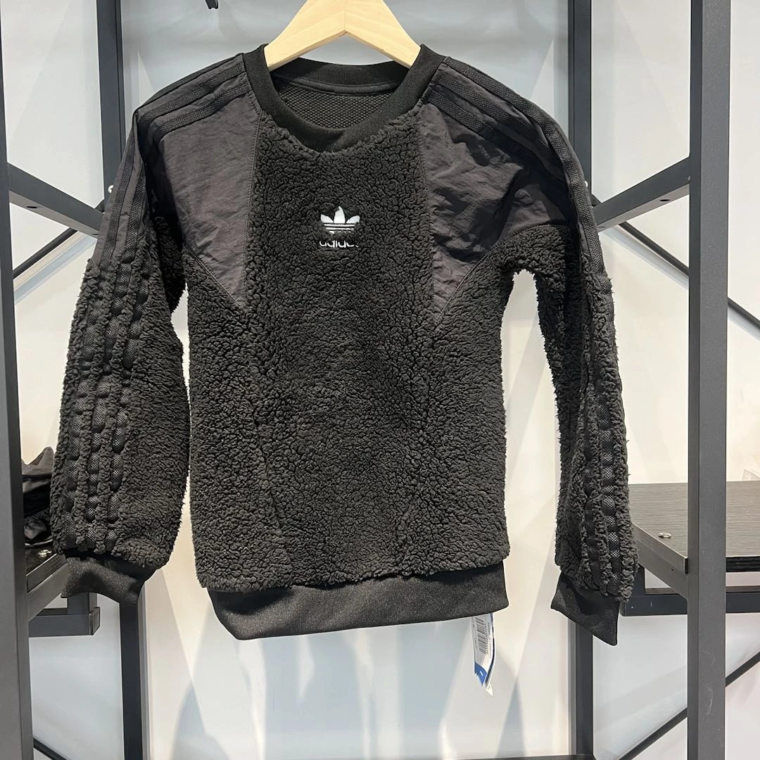 Adidas/阿迪达斯三叶草小童羊羔绒休闲立领外套户外保暖GD2708