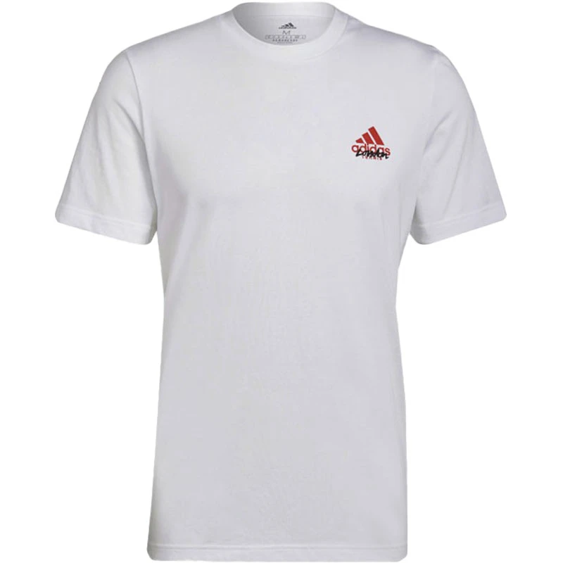 Adidas/阿迪达斯  夏季男子休闲运动透气T恤GU8856男士印花圆领