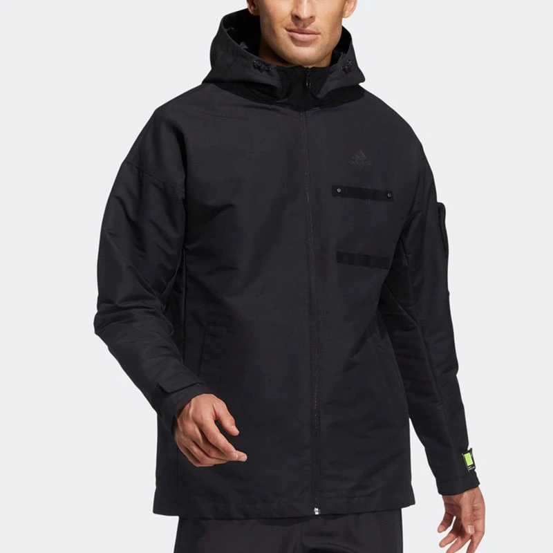 Adidas/阿迪达斯 男子训练运动连帽夹克保暖外套 GP0982男款户外