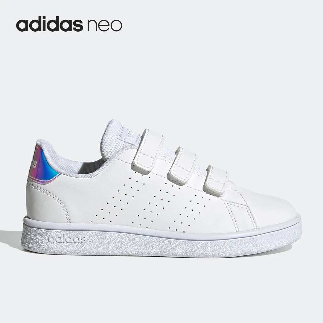 Adidas/阿迪达斯儿童休闲小白鞋运动鞋魔术贴休闲鞋板鞋FY4625