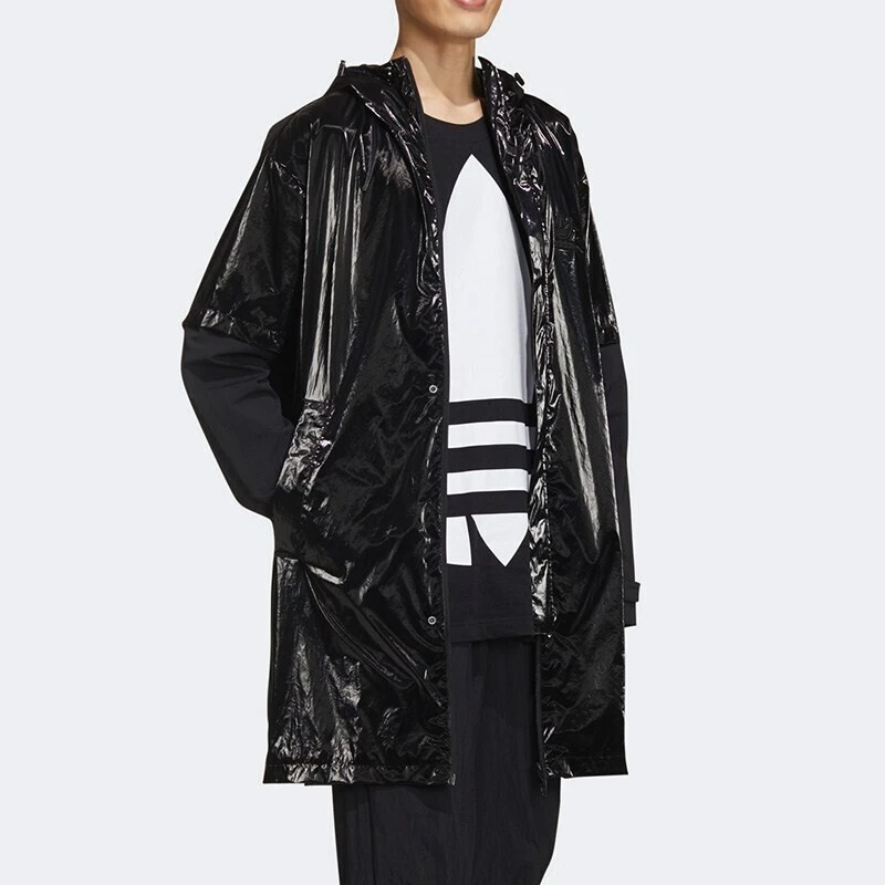 Adidas阿迪达斯三叶草男装拼色反光立领风衣运动休闲夹克GT7293