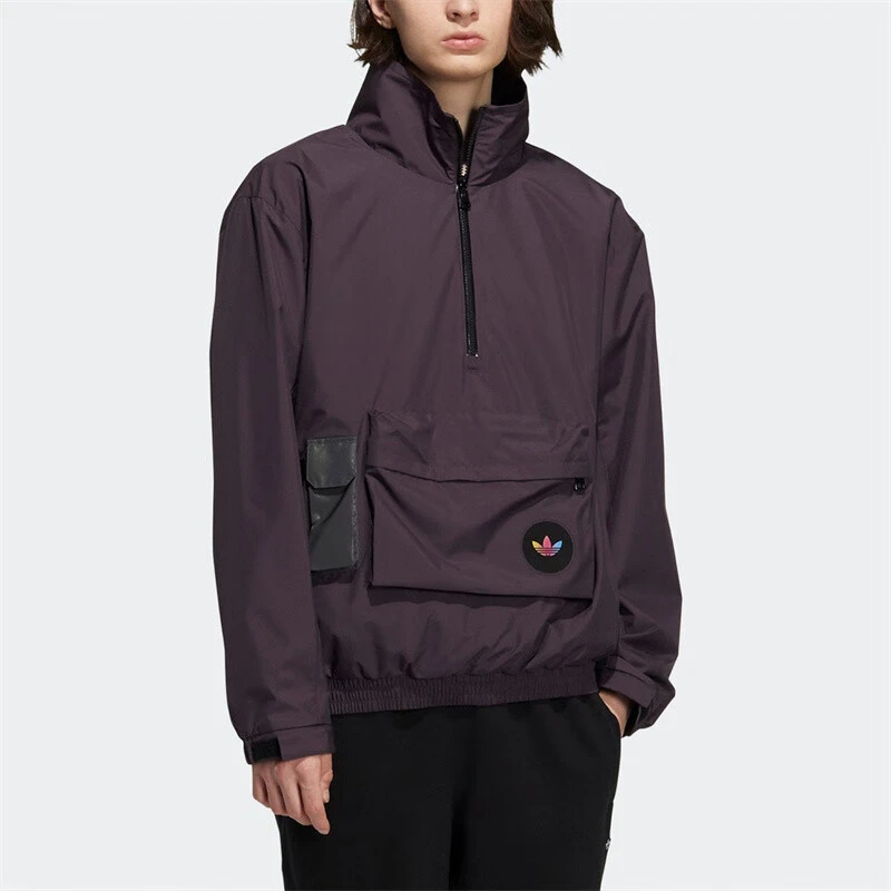 阿迪达斯 (adidas) 三叶草男装跑步运动服立领休闲夹克H58065