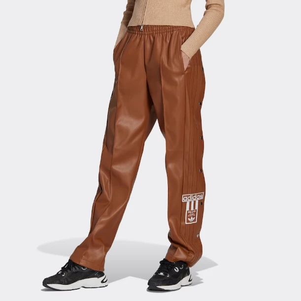 adidasoutlets阿迪达斯三叶草女装侧开纽扣运动裤II6098户外休闲