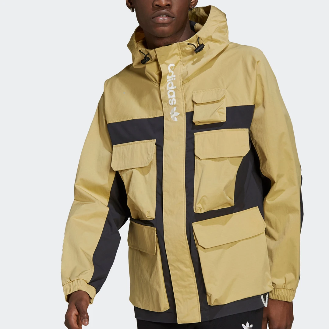 Adidas/阿迪达斯 男子连帽攀登运动防风夹克外套 H09359冲锋衣
