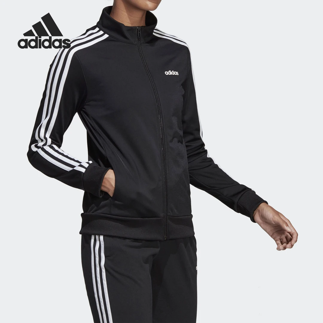 Adidas/阿迪达斯春秋女子三条杠运动休闲立领夹克外套DP2406户外