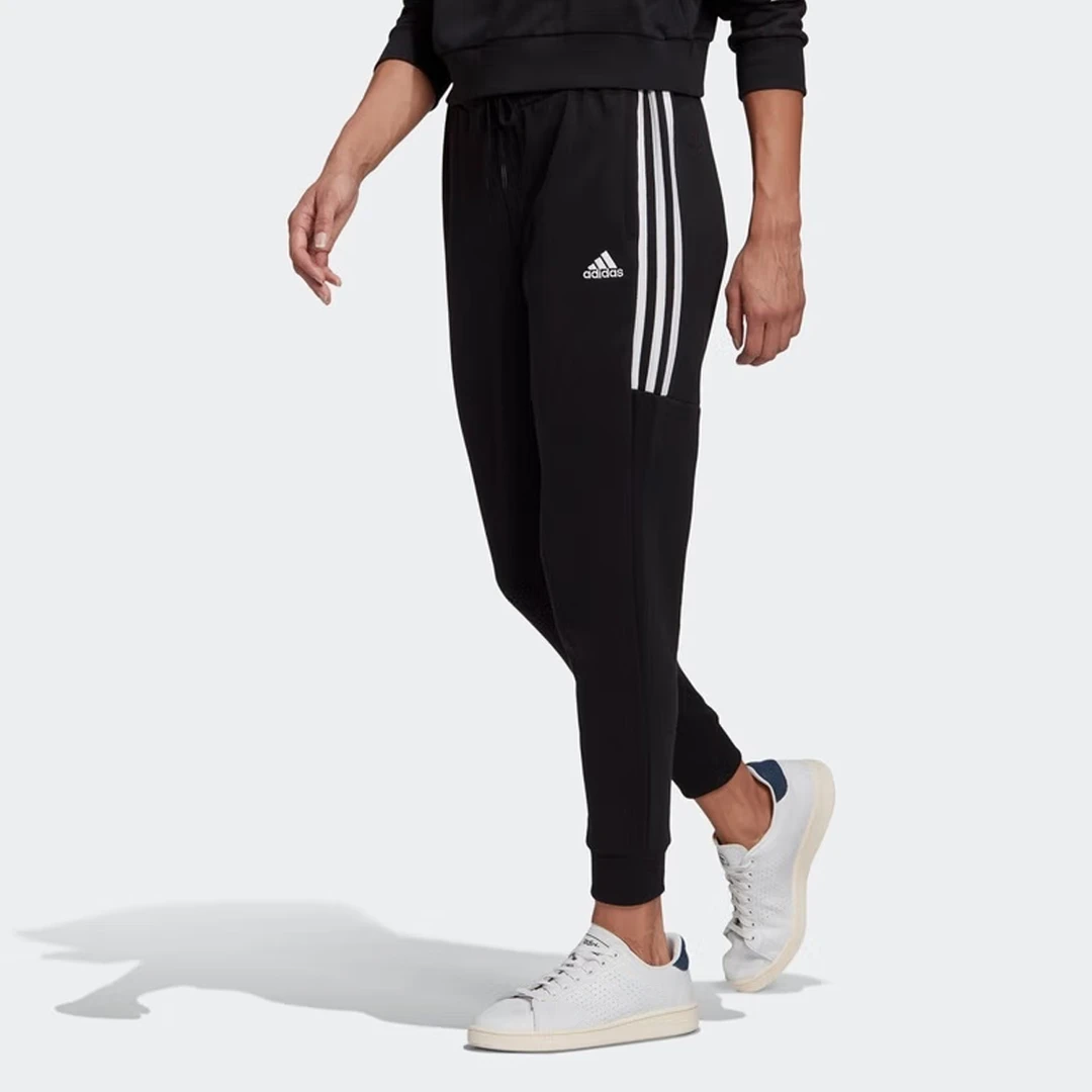 Adidas阿迪达斯 女装训练休闲舒适透气收口长裤运动裤GL1372针织