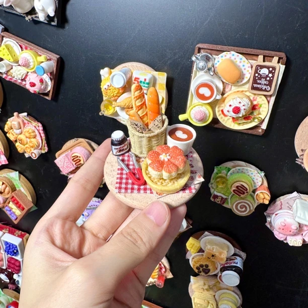 手工DIY面包夹法棍冰箱贴