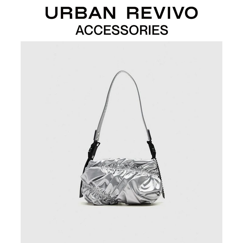 URBAN REVIVO女士潮流褶皱单肩包UAWB40230