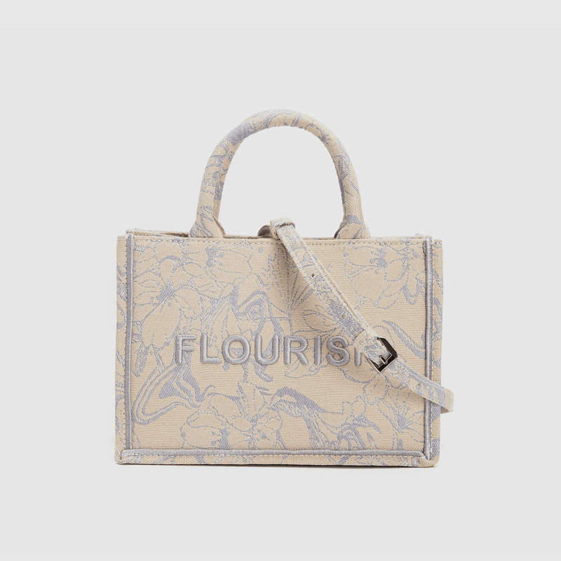 小号URBAN REVIVO2024秋季新款女士满印刺绣手提斜挎包UAWB40352